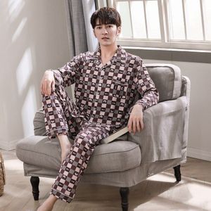 Mannen Pyjama Set Zachte Lange Seleeve 2 Stuks Nachtkleding Pak Mannelijke Slaap Kleding Night Homewear Casual Pyjama pijama