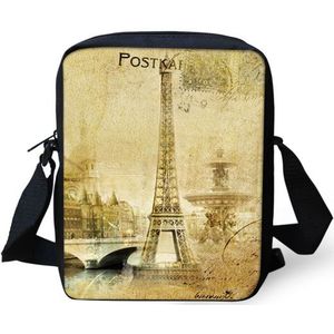 Thikin Beroemde Eiffeltoren Van Parijs Patroon Messenger Bag Kinderen Student Jongens Crossbody Tassen Voor School Mini Handtas