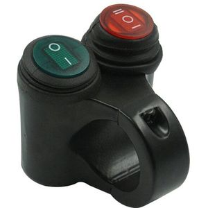 7/8Inch Motorfiets Atv Stuur Dubbele Controle Knop Schakelaar Koplamp Gevaar Rem Mistlamp Schakelaars Met Indicatielampje