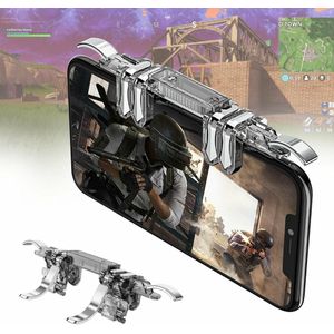 Mobiele Gaming 6 Vinger Controller Trigger Game Fire Knop Handvat Gamepad Voor Pubg Ios Android