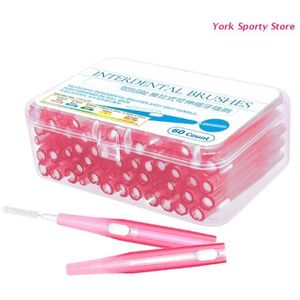 60Pcs 0.6Mm-1.5Mm Interdentale Borstels Tanden Soft Dental Picks Floss Refill Tanden Bleken Tandenstoker Cleaners Tand schoonmaken Tool