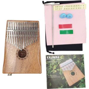 17 Key Kalimba Afrikaanse solid Mahonie Duim Voor Beginner Vinger Piano Gereedschap 17 toetsen Effen Houten Muziekinstrumenten