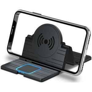 15W Qi Wireless Car Charger Pad Opvouwbaar Snel Opladen Dock Station Mount Non-Slip Mat Auto Dashboard Houder stand Voor Iphone Xs