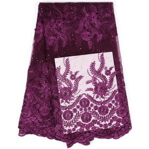 mode Afrikaanse borduren Franse tulle kant stoffen luxe zware handgemaakte kralen elegante kanten jurk