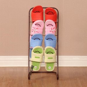 Europese creatieve woonkamer vloer multi-layer smeedijzeren schoenenrek eenvoudige badkamer wc slippers plank slaapzaal schoen rack