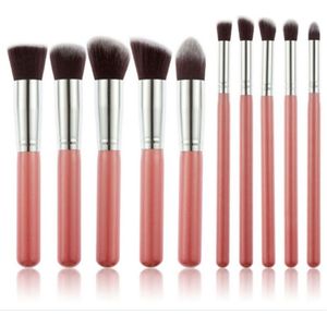 10Pc Synthetische Make-Up Borstel Set Cosmetics Foundation Mengen Blush Make-Up Tool Make Up Borstels Makeupfor Vrouwen Foundation Brush