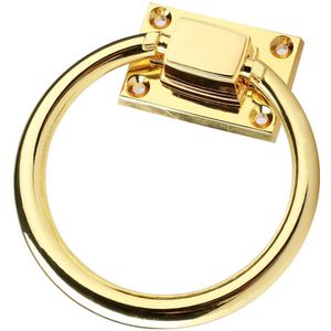 1Pcs Vintage Ronde Aluminium Deur Ring Meubels Hardware Lade Kast Anti-Roest Pull Handvat Deur Ringen Met schroeven