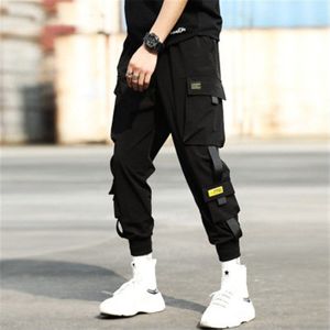Multi-Pocket Cargo Broek Mannen Harajuku Hip Hop Streetwear Joggers Man Elastische Taille Joggingbroek Techwear