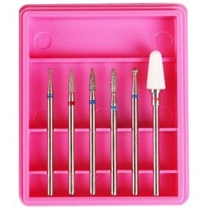 Cyshmily 6 Stks/set Frees Keramische Nail Boren Voor Uv Gel Polish Verwijderen Boor Machine Pedicure Nagels Manicure Gereedschap