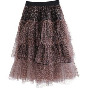 Zomer koreaanse stijl luipaard print prinses tutu rok voor schattige baby meisjes Mode Tule Taart Rokken Luxe kids kleding