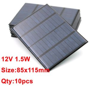 10Pcs Zonnecellen 1.5W 12V 125mA Mini Zonnestelsel Diy Voor Batterij Mobiele Telefoon Oplader Polykristallijne Solar module Zonnestelsel