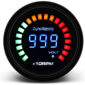 Dyno Racing 2 Inch 52Mm Auto Digitale Analoge Led Elektronische Toerenteller