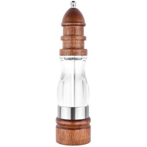 Houten Zout En Pepermolen Set-Hout En Acryl Mills, Verstelbare Grofheid Keramische Molen