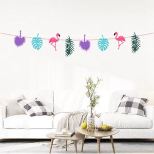 Ananas Flamingo Banner Kinderen Room Decor Gelukkige Verjaardag Wedding Party Hawaii Zomer Party Decor Flamingo Party Decor