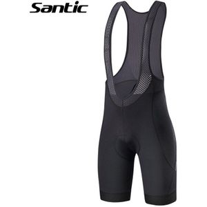 Santic Fietsen Bib Shorts Zomer Ademend Korte Afstand Shorts Shockproof Reflecterende Outdoor Kleding Mannen