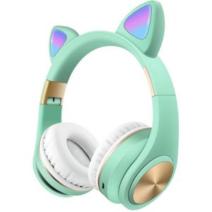 Leuke Kat Bluetooth Headset Oortelefoon Draadloze Hoofdtelefoon Stereo Opvouwbare Sport Oortelefoon Microfoon Headset Handenvrij MP3 Speler