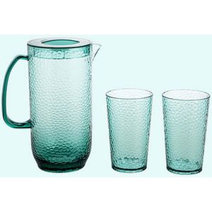 1.95L Plastic Waterkan Sap Fles Drinkware Grote Fles Pot Met Deksel Water Dispenser Container Green Cup Mok Pot