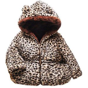 1-3 jaar Peuter Grils Jassen Kids Baby Fleece Leuke Oor Rits Dikke Kapmantel Warm Uitloper Winter Baby meisje Kleding