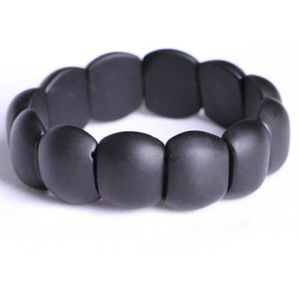 Mode Mannen Natuursteen Armband Zwart Bianshi Kralen Bian Steen Armband/Gezondheidszorg Charm Mannen Sieraden