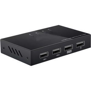Kvm Vga Switch Box Usb 2.0 Switcher 4 Pc Sharing 1 Monitor Voor Toetsenbord Muis