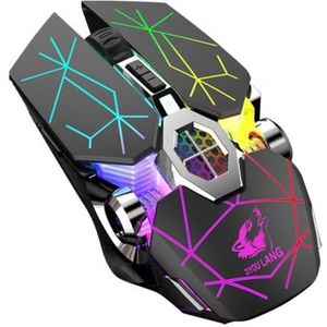 X13 2.4G Draadloze Oplaadbare Gaming Muis Mute Klik Ademen Licht 2400Dpi Draagbare Gaming Muis Voor Laptop Desktop Pc