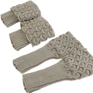 Beenwarmers Vrouwen Warm Knie Hoge Winter Knit Solid Haak Been Warmer Sokken Warm Boot Manchetten Beenwarmers Sokken