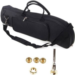 2 Set Muzikale Accessoires: 1 Set 2C 3C 2B 3B Mondstuk & 1 Set Trompet Gig Bag Met Schouderband Instrument