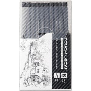 10 Stks/set Waterdichte Fineliner Sketch Art Marker Pen 0.05 0.1 0.2 0.3 0.4 0.5 Borstel Tip Zwarte Inkt Schetsen Manga tekening Pennen