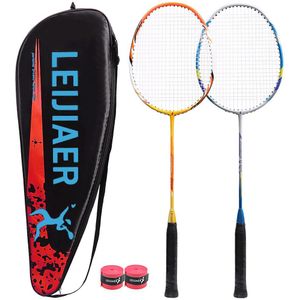 1 Paar Geïntegreerde Badminton Racket Professionele Carbon Composiet Badminton Racket Hoogwaardige Badminton Racket Indoor Outdoor