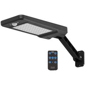 60 LED Solar Light PIR Motion Sensor IP65 Outdoor Tuin Lamp Afstandsbediening Dimbare Wandlamp voor Tuin Garage Straat licht