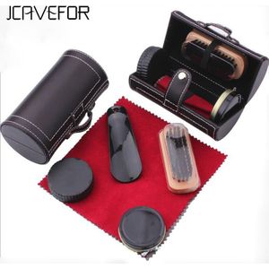 Schoenpoetsen Care Kit 6 Sets Van Leer Speciale Zorg Schoensmeer Schoenen Set Onderhoud Gereedschap Draagbare Case Set