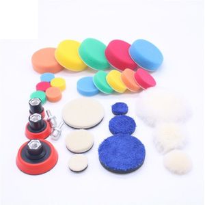 Polijsten Buffer Set Voor Auto Polijstmachine Boor Spons Kit Set Schuim Waxen Tool