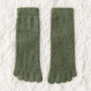 Dikke Vijf Vinger Sokken Winter Warm Plus Fluwelen Split Teen Sokken Soft Cozy Handdoek Kousen Floor Sokken Zweet-Absorberende slaap Sokken