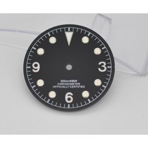 Horloge Onderdelen, 30.4 Mm Zwart/Bruin Steriele Wijzerplaat Rose Goud/Wit Marks Voor Unitas Eta 2824 2836 Automatische Beweging