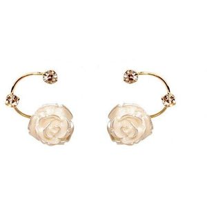 Klassieke Elegante Rose Bloem Oorbellen Leuke Delicate Oor Hangers Premium Voor Vrouwen Sieraden