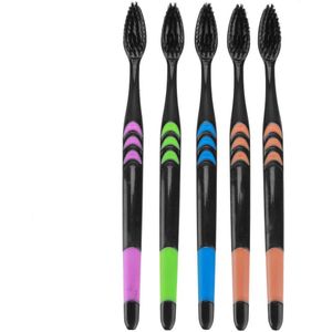 1 Stuks Tandenborstel Ultra Zachte Bamboe Houtskool Volwassen Schoon Zorg Tandvlees Fijn Haar Thuis Unisex Familie Slijtage Tandenborstel Orale care Tools