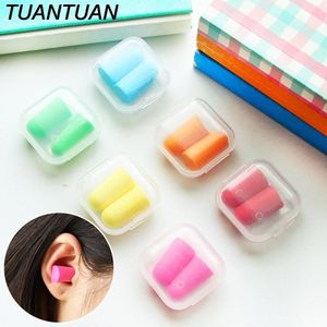 1 Paar Candy Oordoppen Protector Werken Oordopje Foam Plastic Doos Verpakking Anti Noise Sleep Studie Helper