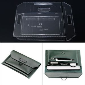 1 Set Duurzaam Acryl Template Naaien Patroon voor DIY Lederen laptop tas Handgemaakte Lederen Ambachtelijke 33.5*22.5*1 CM