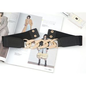 Mode Elastische Cumberbanden Zwart Effen Stretch Tailleband Voor Vrouwen Jurk Accessoires Versiering Taille Riem Riemen Voor Vrouwelijke