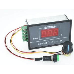 Digitale Led Display 0 ~ 100% Verstelbare Dc 6-60V 30A Dc 6V 12V 24V 48V Motor Speed Controller Pwm Borstel Motor Reducer