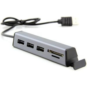5 poorten USB Hub 2.0 met Micro USB Power Interface Telefoon Houder USB Splitter Adapter Voor Computer USB Flash Drives kaartlezer