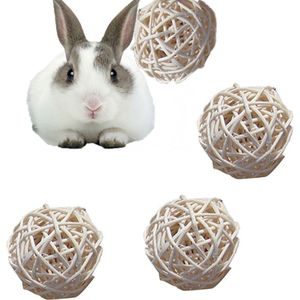 Wooden Rabbit Small Pet Hamster Chewing Toy Small Pet Cleaning Teeth Natural Ball Small Pet Molars Entertainment Toys