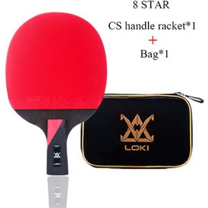 Loki 8 Ster Hoge Kleverige Tafeltennis Racket Professionele Pingpong Bat Concurrentie Ping Pong Paddle Voor Balcontrole En Loop