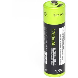 Znter 1.5V Aa Oplaadbare Batterij 1700 Mah Usb Oplaadbare Lithium-polymeer Batterij + Micro Usb-kabel Snel Opladen
