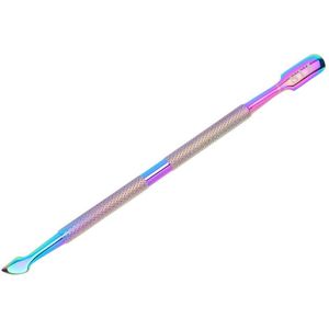 1 Pcs Galvaniseren Kleurrijke Kameleon Cuticle Pusher Dubbelzijdig Rvs Stick Staaf Dode Huid Nail Care Nail Art Gereedschap