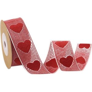 10 M Liefde Hart Afdrukken Lint Voor Wedding Valentine Diy Craft Cadeaupapier Supply 2XPC