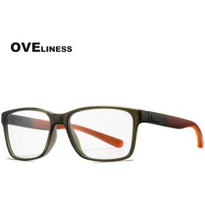 Tr90 Mannen Brillen Bril Frame Mannen Optische Bijziendheid Prescription Clear Glazen Mannelijke Full Bril Brillen Frame