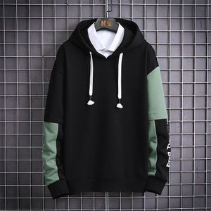 Mannen Preppy Stijl Toevallige Witte Hooded Hoodies Eenvoudige Running Trui Vriendje Sweatshirt Mannelijke Koreaanse Herfst Losse Katoenen Hoodie