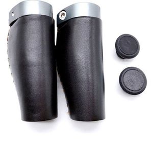 Vouwfiets Grips Lederen Korte Fiets Grips Retro Korte Lederen Ergonomische Korte Fiets Grips Fietsstuur Grips