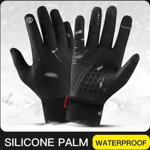 Heren Unisex Lederen Handschoenen Touch Screen Thinsulate Gevoerd Rijden Warme Handschoenen Winter Warm Houden Wanten Mannelijke